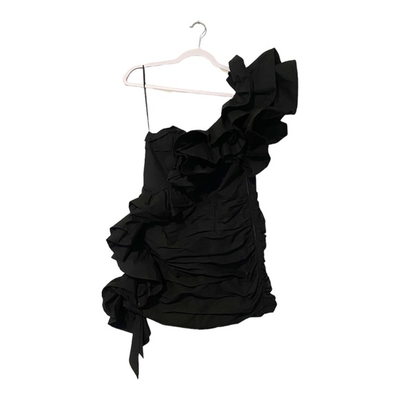 Anthropologie Celia B Kaia Dress One Shoulder Ruffle Mini Party Fall Sz XL NWT - Picture 5 of 14